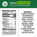 (6 pack) V8 Low Sodium Original 100% Vegetable Juice, 5.5 fl oz Can, 8 Count