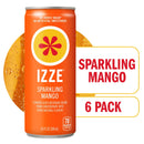 (4 pack) IZZE Sparkling Juice Beverage Blend, Mango, No Sugar Added, 8.4 FL OZ, 6 Cans