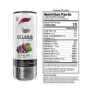 CELSIUS Sparkling Grape Rush, Functional Energy Drink 12 fl oz (Pack of 12)
