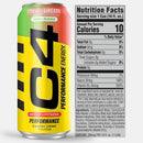 C4 Performance Energy Drink, Cherry Limeade, Zero Sugar, Carbonated, 16 fl oz Can, 12 Pack