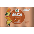 (2 pack) V8 Energy Orange Pineapple Energy Drink, 8 fl oz Can (24 Pack)