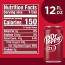 Dr Pepper Soda Pop, 12 fl oz, 24 Pack Cans