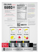 CELSIUS Sparkling Poolside Variety Pack, Functional Energy Drink 12 fl oz (Pack of 12)