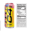 C4 Performance Energy Drink, Jolly Rancher Watermelon Flavor, Zero Sugar, Carbonated, 16 fl oz can, 12 Pack
