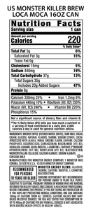 (12 Cans) Java Monster Killer Brew, Loca Moca, Coffee + Energy, 15 fl oz