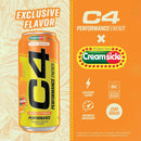 C4 Performance Energy Drink, Orange Creamsicle Flavor, Zero Sugar, Carbonated, 16 oz can (12 Pack)
